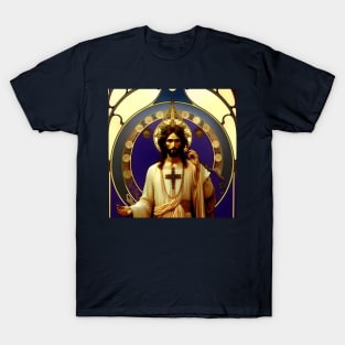 Jesus Christ - AI - Art Nouveau T-Shirt